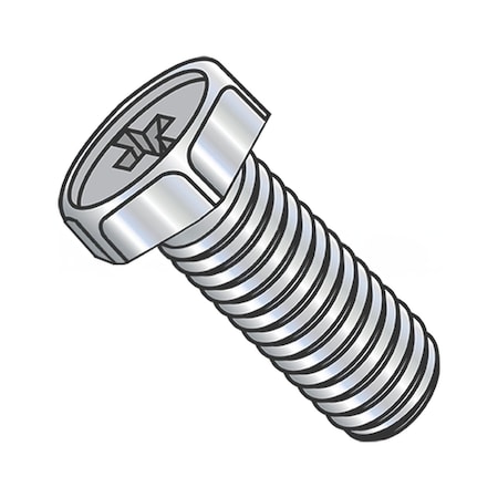 Usa Industrials #12-24 x 3/4 in Phillips Flange Hex Machine Screw, Zinc Plated Steel BULK-SCRW-7501